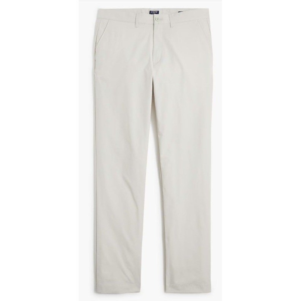 J.CREW Straight-fit Tech Chino Pant NEW Stone Beige 34x34 Casual Preppy CG391